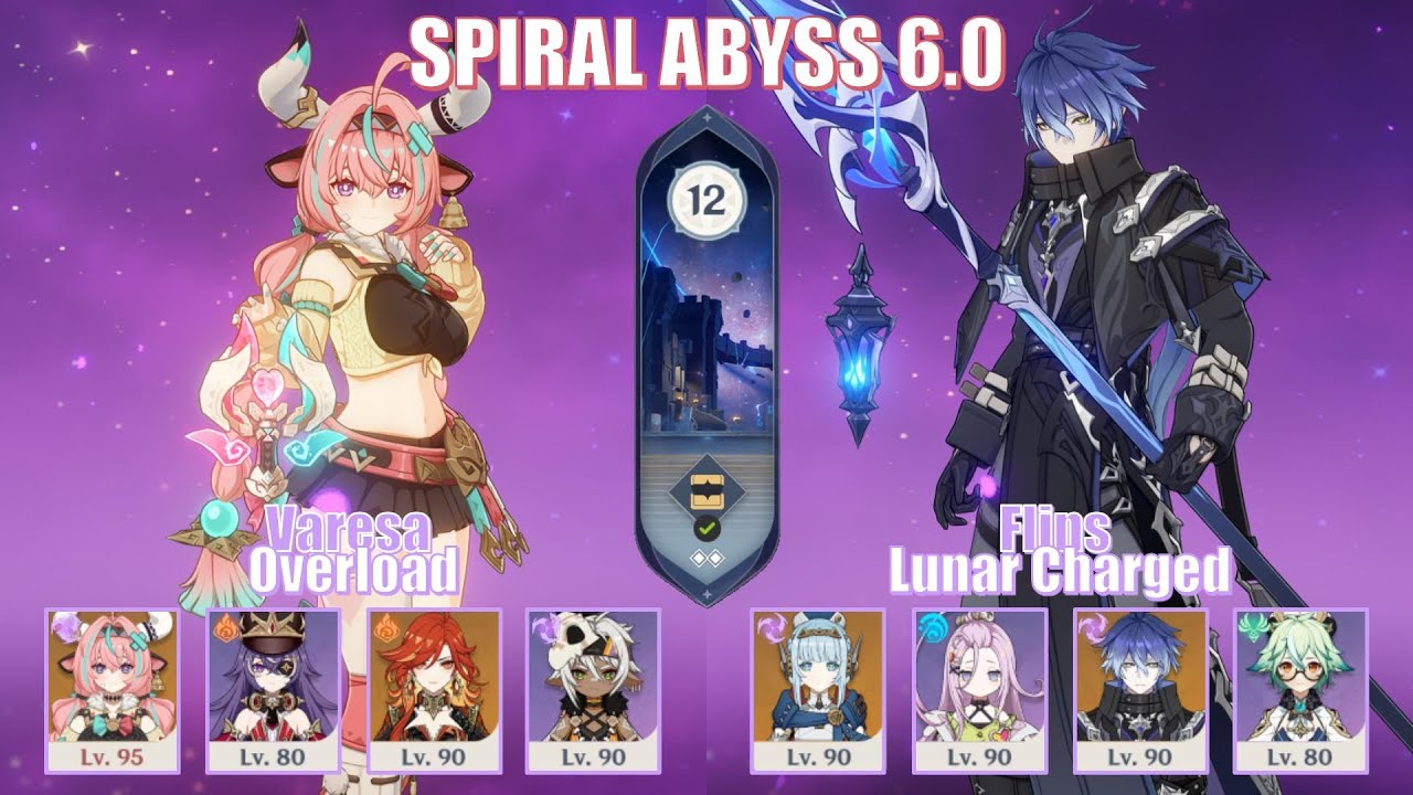 C0 Varesa Overload & C0 Flins Lunar Charged | Spiral Abyss 6.0 | Genshin Impact