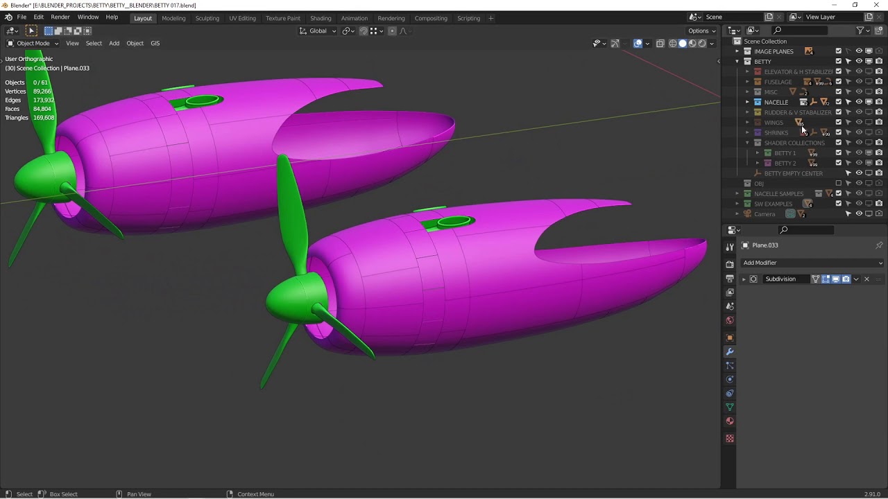 Blender - Making individual panels on aircraft