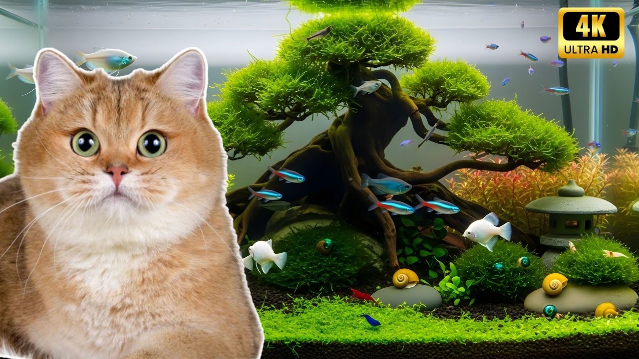 Cat TV | Calm Fish Tank Video for Cats Watching and Daily Relaxation