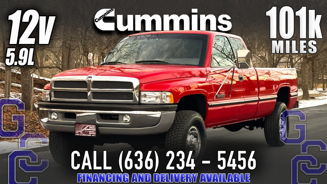 12 Valve Cummins For Sale: 1996 Dodge Ram 2500 4x4 5.9 Diesel 5-Speed With Only 101k Miles