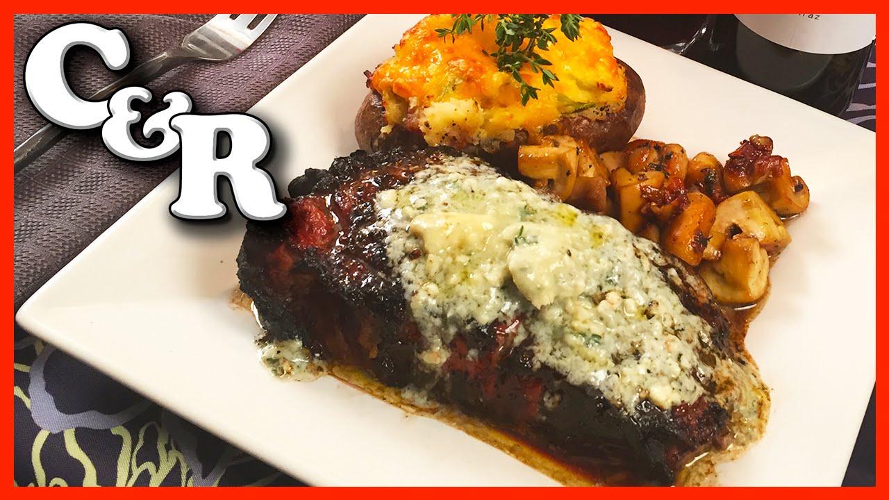 How to BBQ a 32oz New York Striploin & Double Baked Potatoes - Cook & Review Ep #24