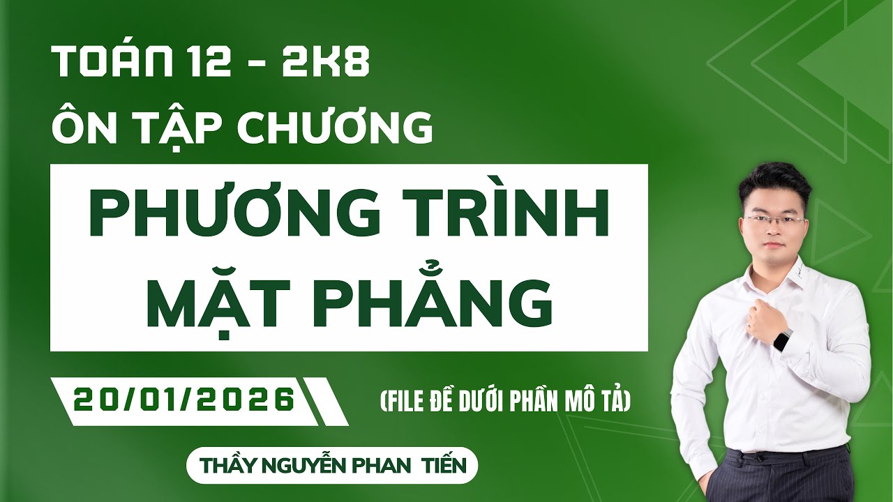 TOÁN 12 -  ÔN TẬP HÌNH HỌC KHÔNG GIAN - ÔN TẬP PHƯƠNG TRÌNH MẶT PHẲNG
