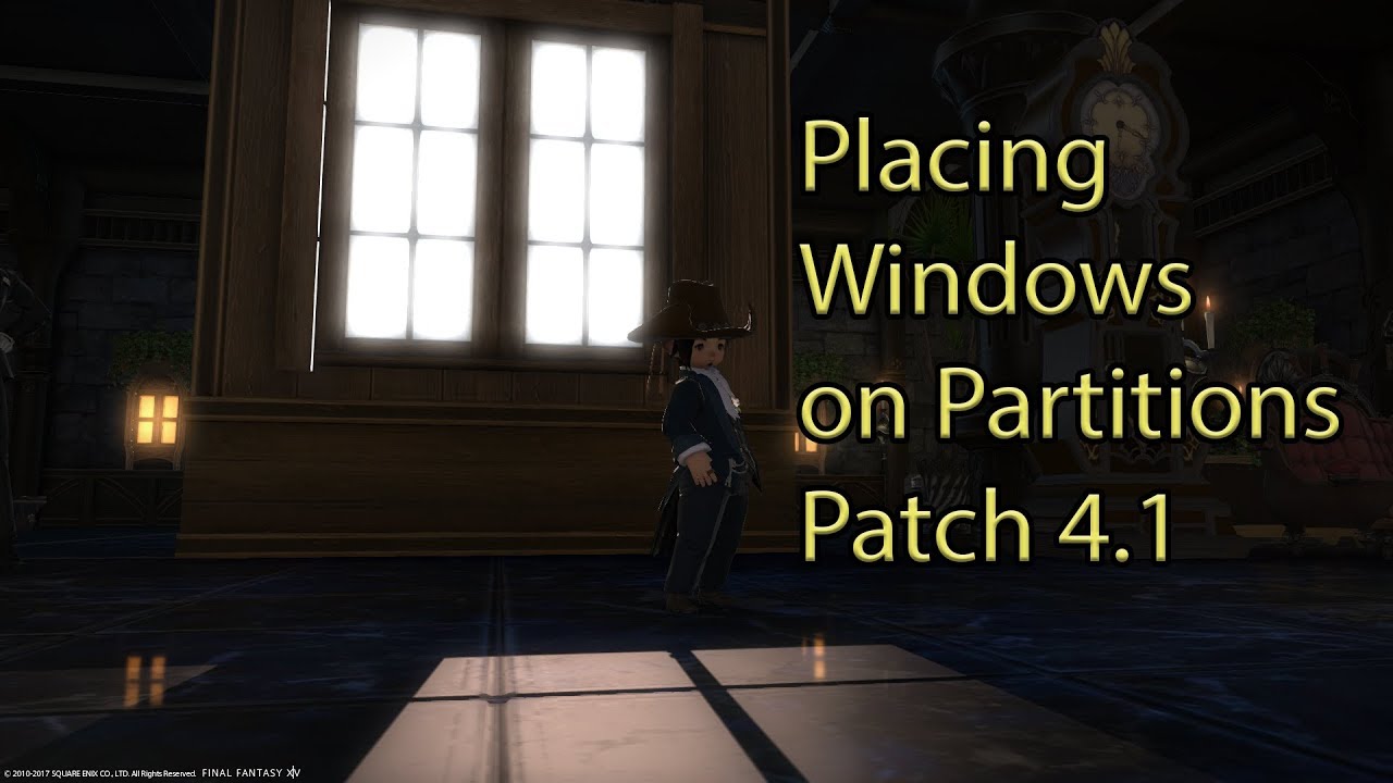 FFXIV Housing Hack - Placing Windows on Partitions - Patch 4.1
