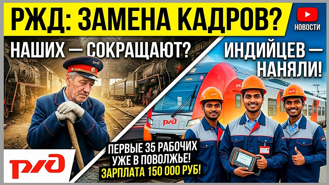 «Наших — под сокращение, пришлых под крыло»:РЖД объясняет найм индийцев нехваткой российских кадров