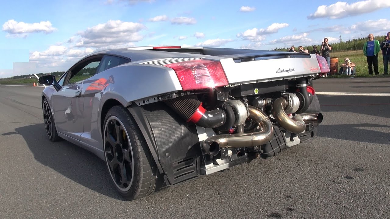 1400HP Twin Turbo Lamborghini Gallardo - EPIC accelerations and sounds!!