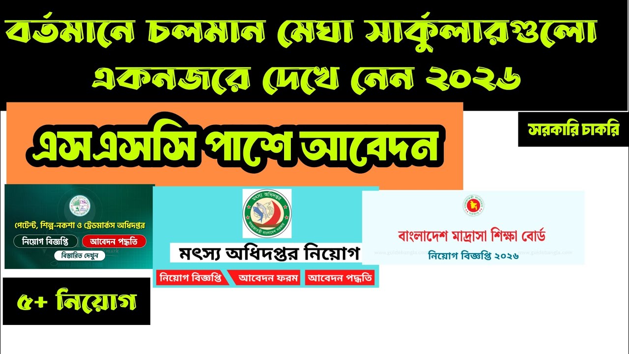 বর্তমানে চলমান সরকারি সার্কুলারগুলো একনজরে দেখে নেন। Job_circular_2026