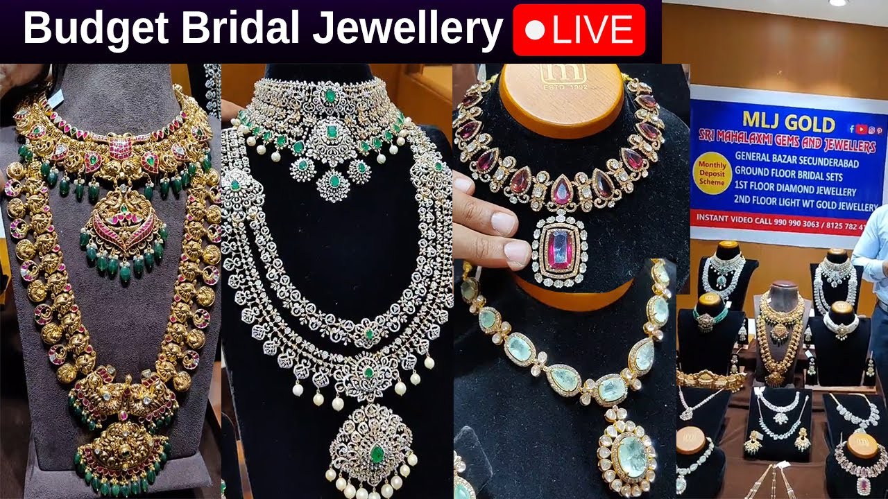 Latest Bridal Jewellery in Diamonds | Gold Nakshi Jewellery MLJ GOLD@brideessentials