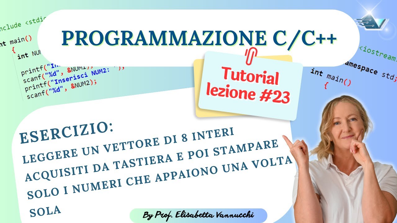 VETTORE Lettura e Stampa Numeri Unici in C/C++ | lezione 23