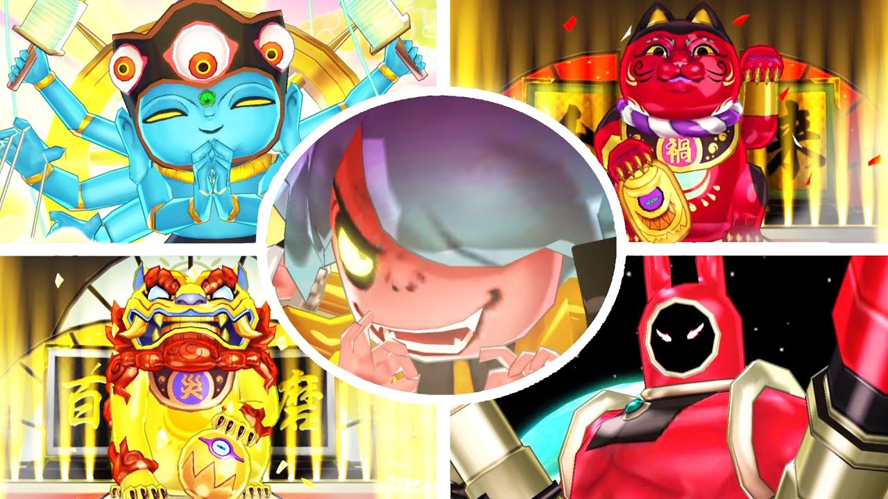 Yo-Kai Watch Blasters: All Bosses (Full Compilation)