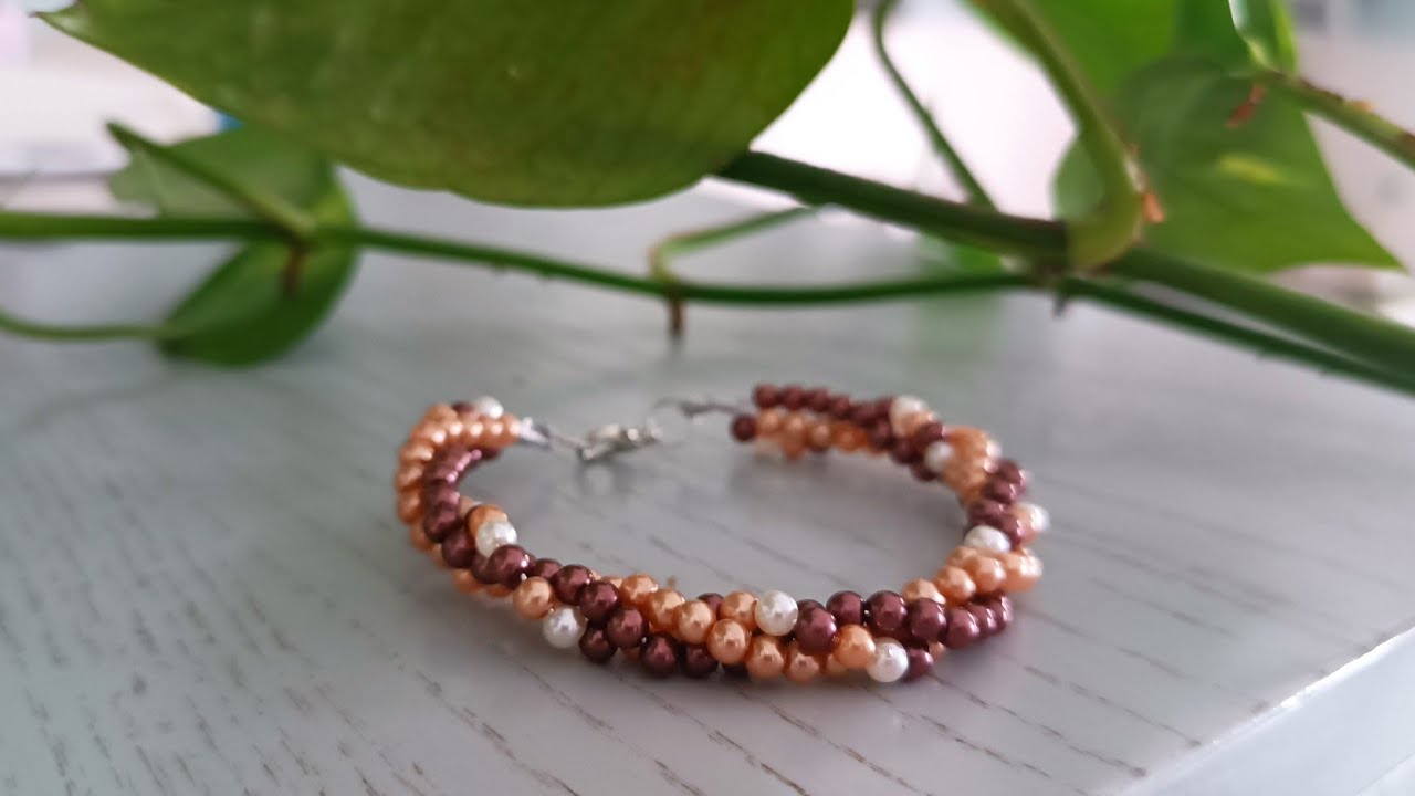 Easy Beaded bracelet tutorial | jewelry DIY