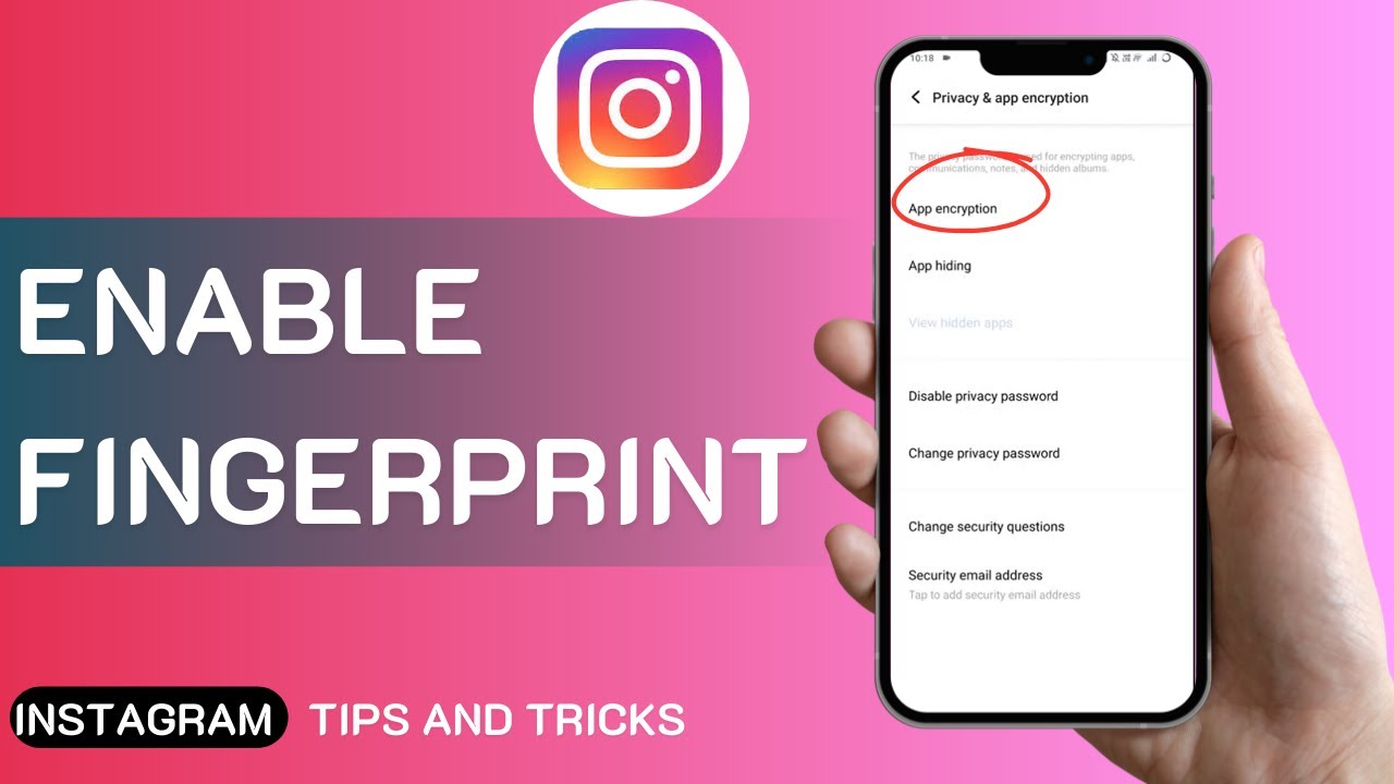 How to enable fingerprint on instagram