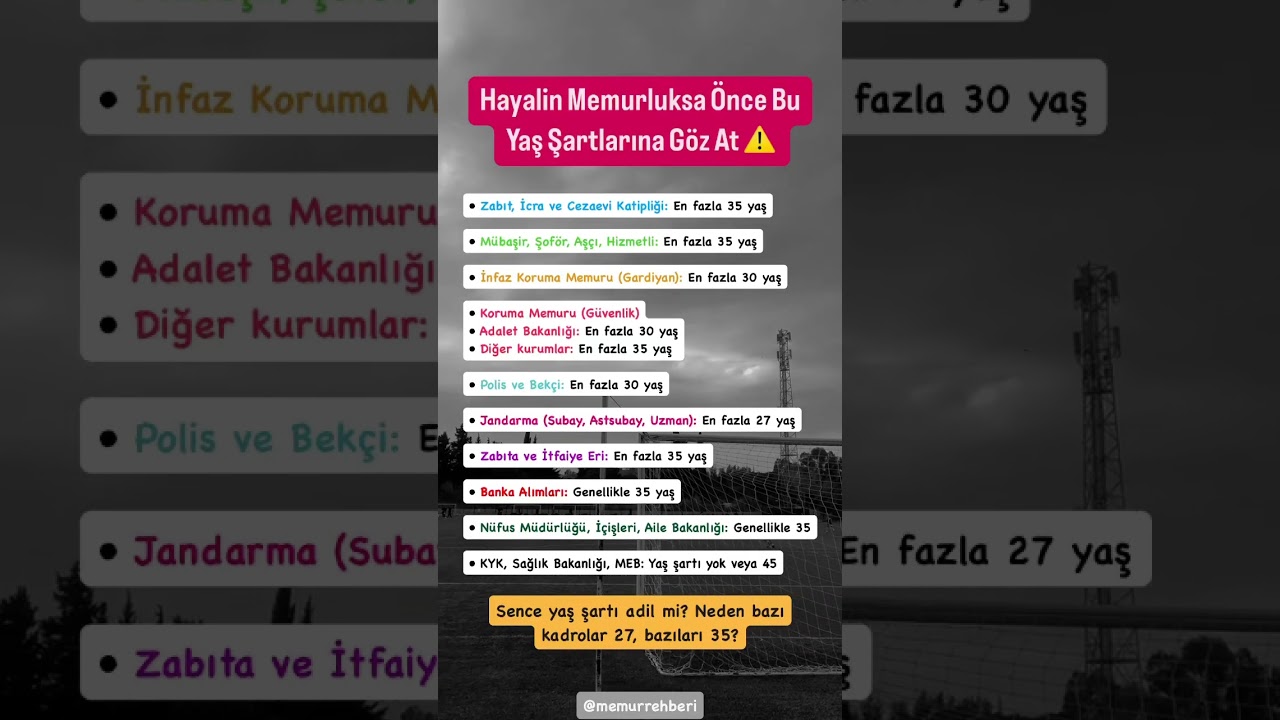Bazı alımlarda sadece KPSS yetmiyor, yaş şartına da dikkat etmen gerekli #Memur #KPSS  #AGS #EĞİTİM