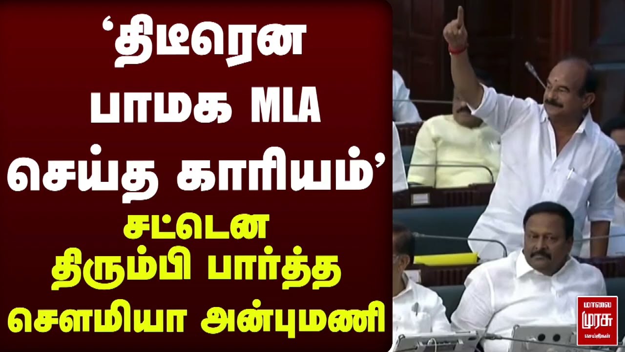 'திடீரென பாமக MLA செய்த காரியம்' | PMK | TN Assembly | MLA | Sowmiya Anbumani