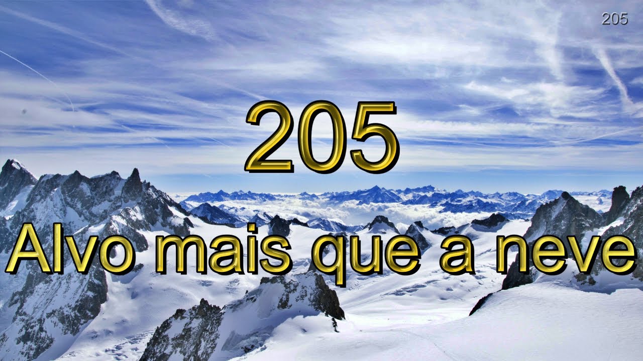 Hinário Adventista 205 - Alvo mais que a neve.