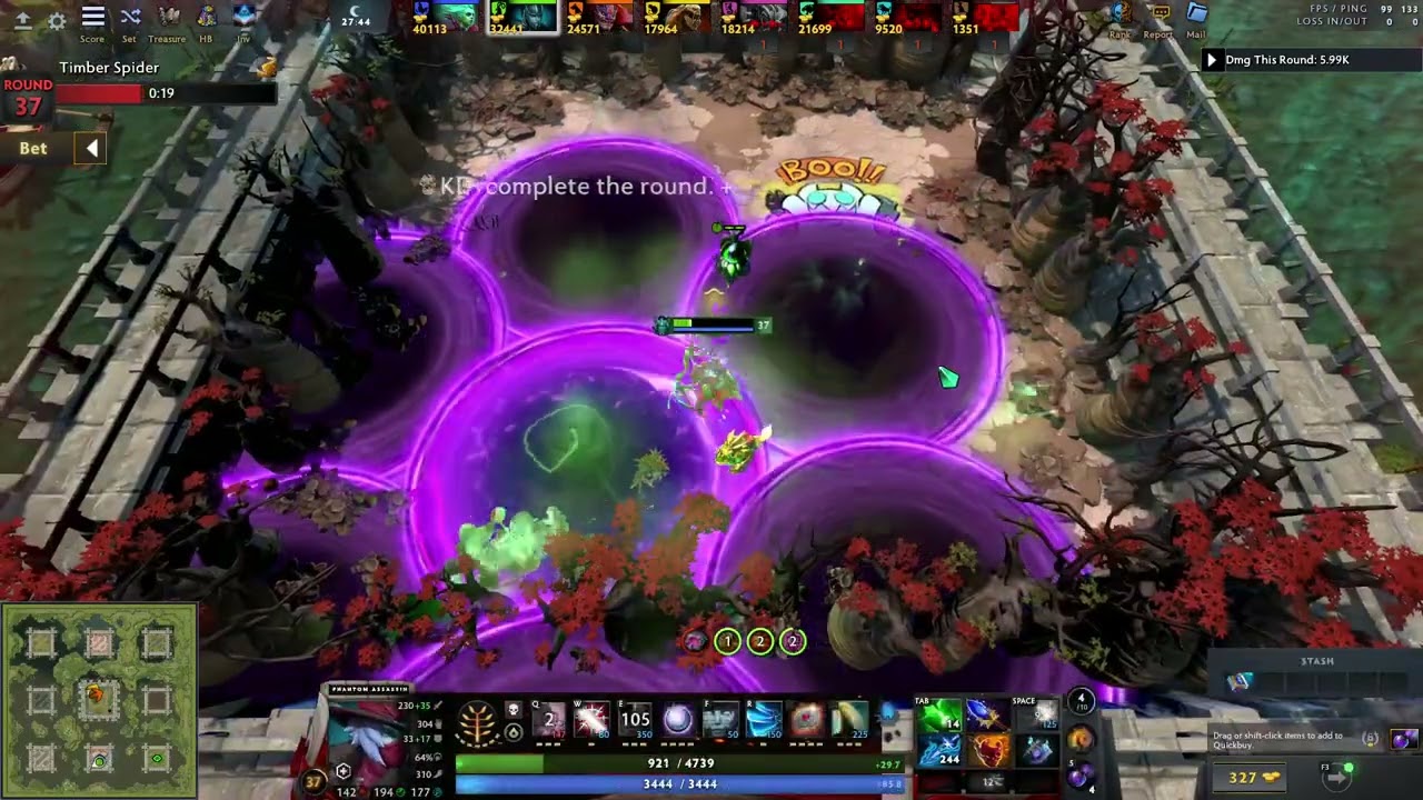 Banjuju and PA round 21 to 53 #customherochaos #dota2