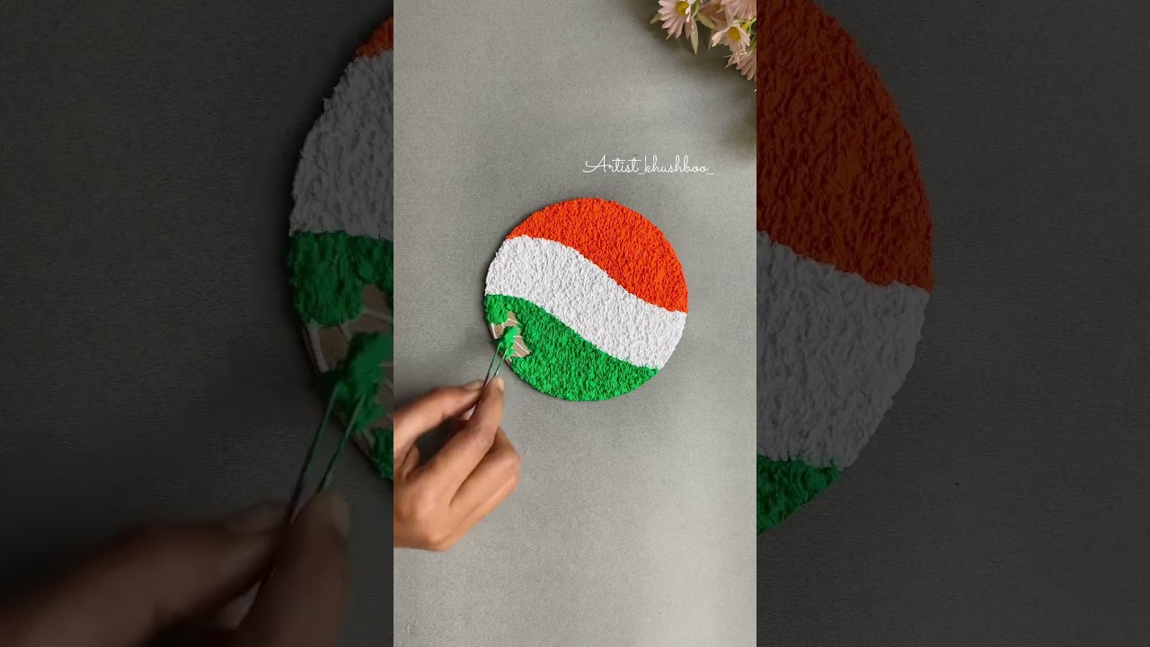 Republic Day craft ideas/ Tissue paper art #youtubeshorts #shorts #diy #republicday