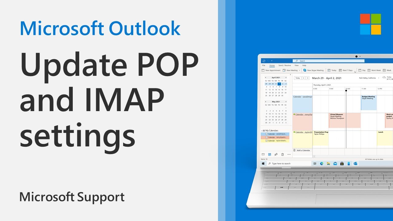 Как изменить или обновить настройки учетной записи электронной почты в Outlook для Windows | Micr...