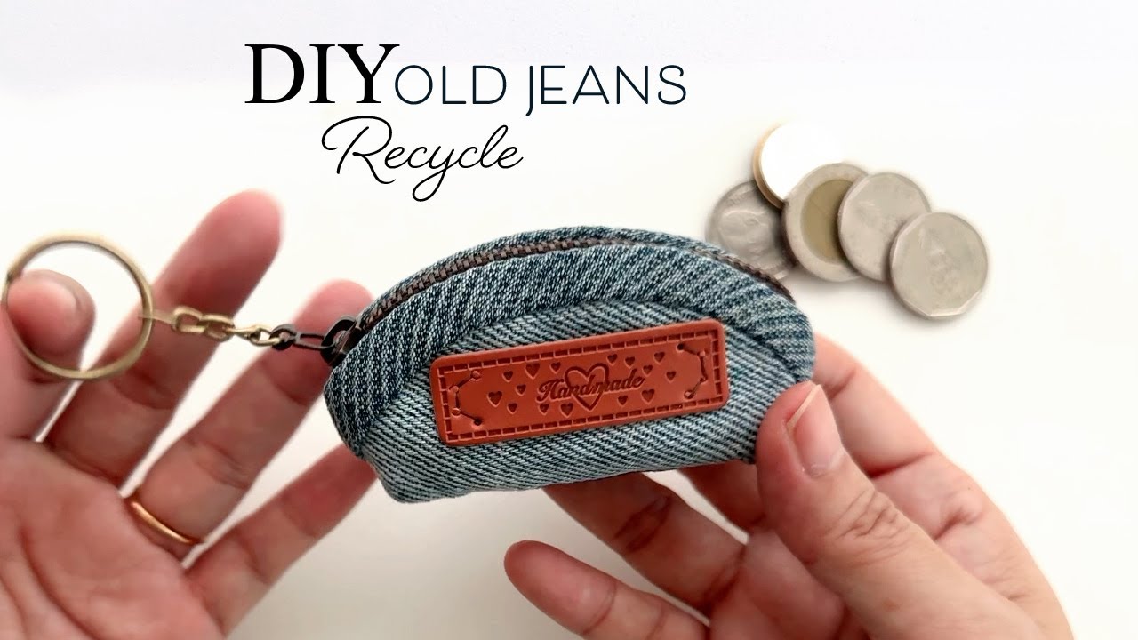 DIY recycled denim coin purse | Sewing | Tutorial (ep296)