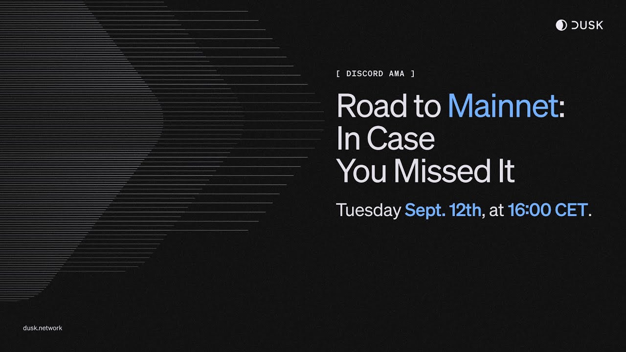 Road to Mainnet: AMA