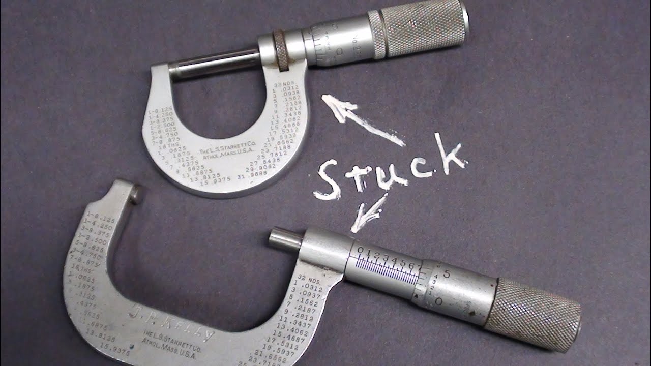 FIX SEIZED STARRETT MICROMETERS #903 tubalcain