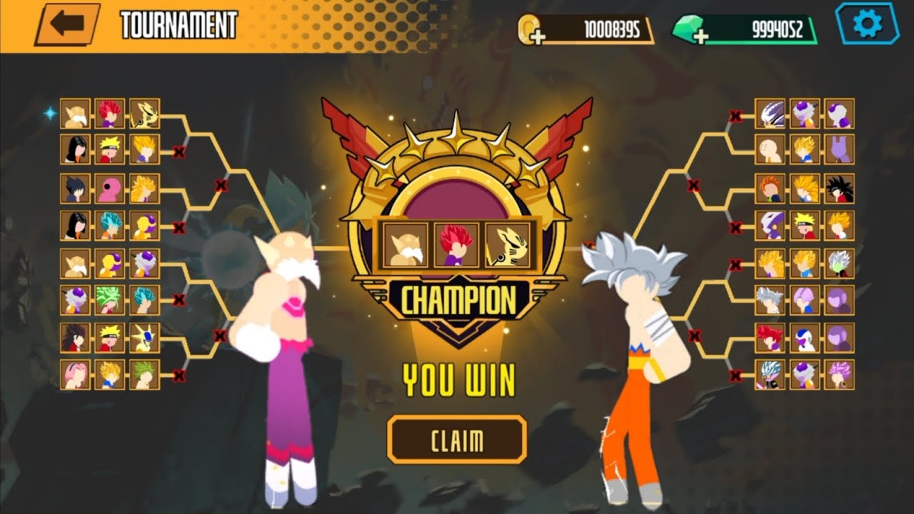 Stickman Dragon Fight Tournament - Toppo Vs Goku
