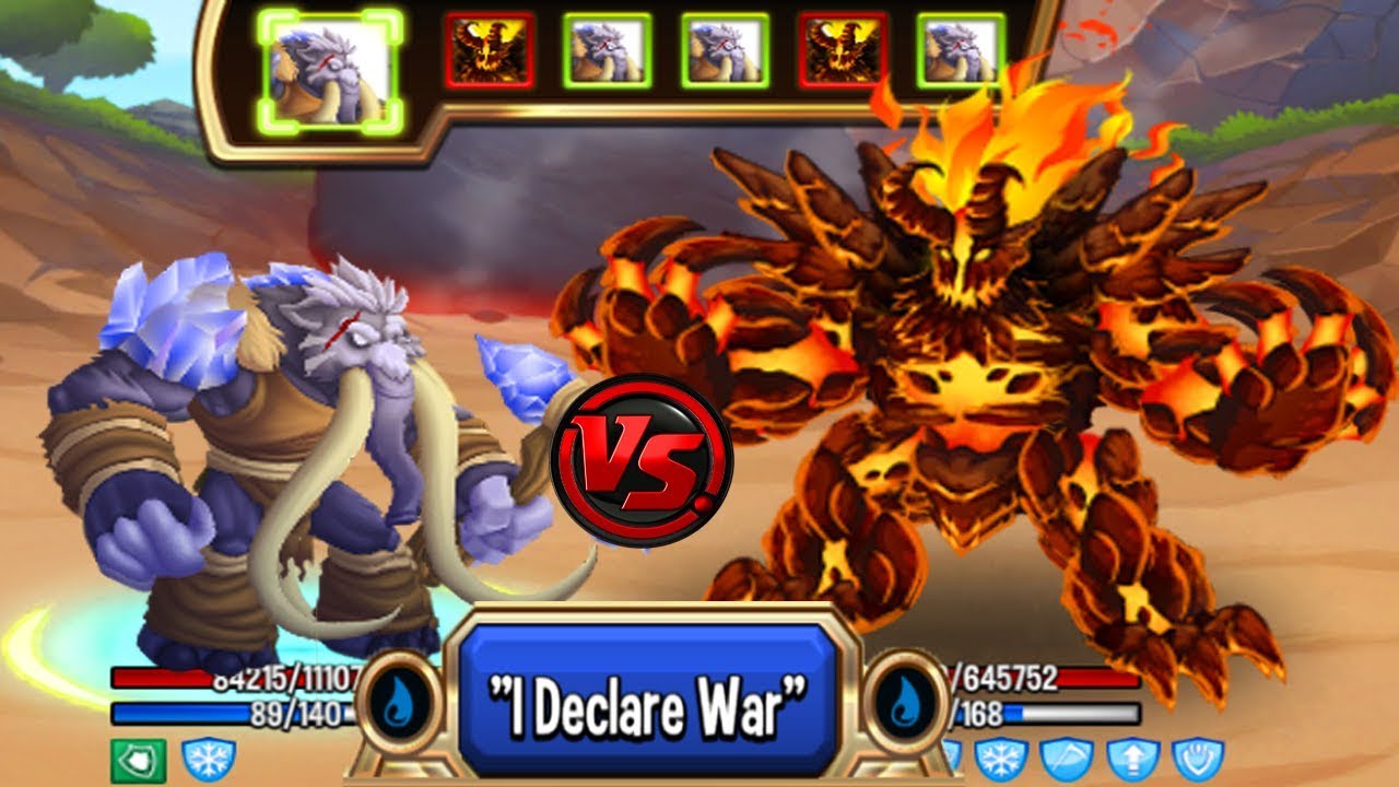 KING MAMMOTH VS KING LAVA 😱 Monster Legends
