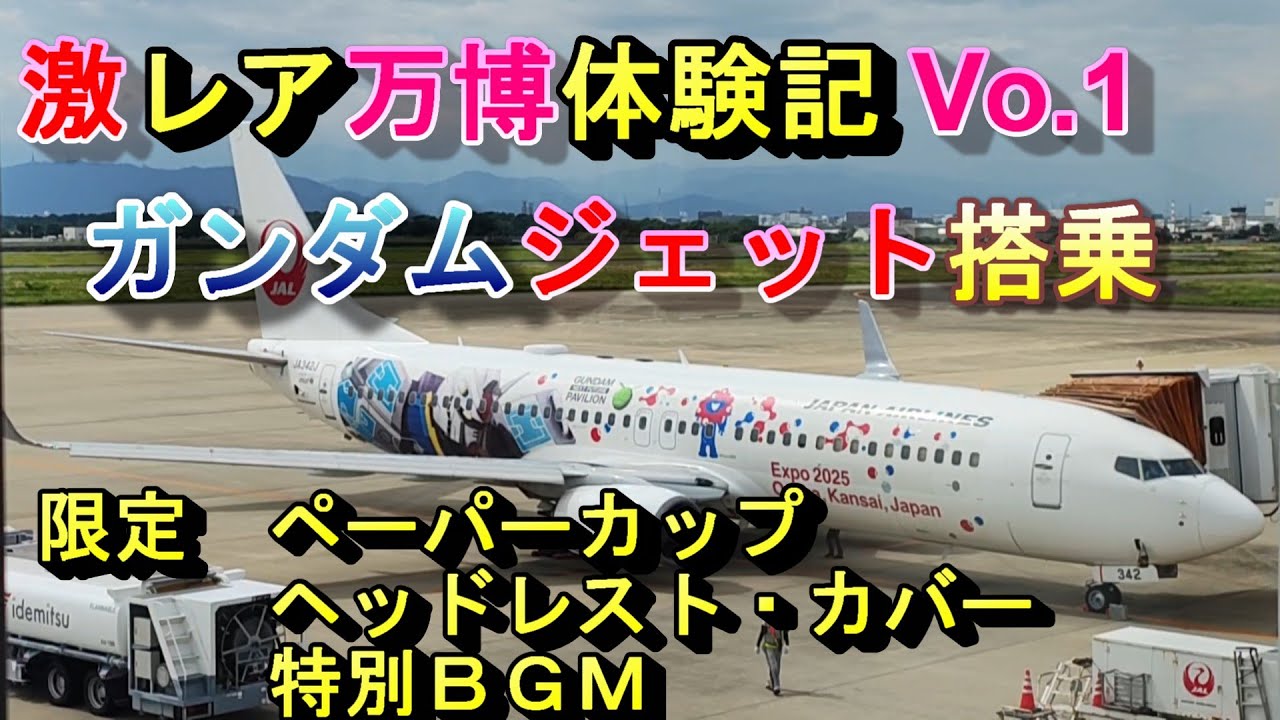 激レア・ガンダムジェットに乗れた！　機内限定アイテムゲット EXPO2025　GUNDAM JET