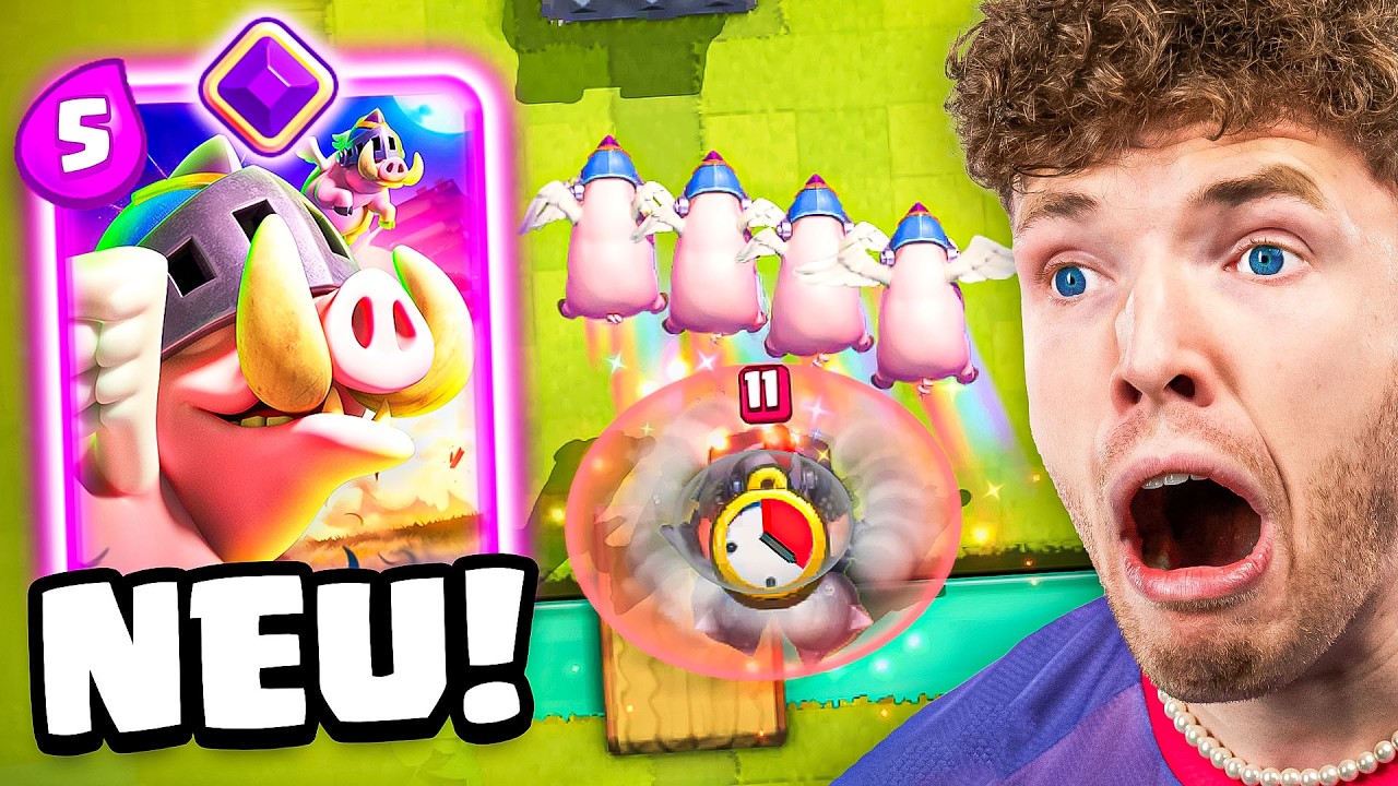 😱🤯Ich spiele die neuen EVO-K&Ouml;NIGSSCHWEINE... (sie fliegen!) Clash Royale Deutsch
