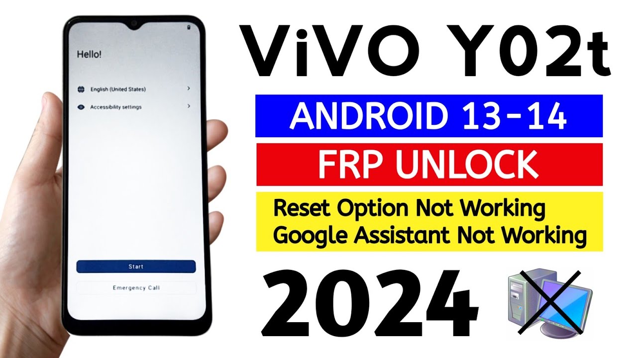 ViVO Y02t (V2254) Frp Bypass Android 13-14 (Without Pc) Latest Update 2024.