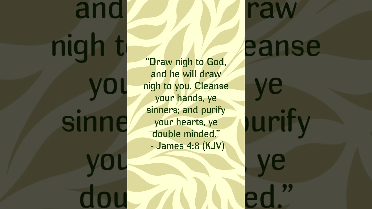 Memory Verse Monday (19): James 4:8