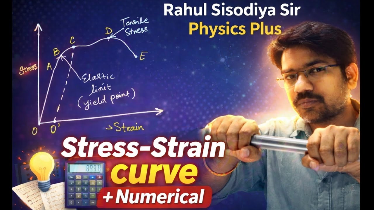 Stress vs Strain Curve + Important Numericals | Class 11 Physics