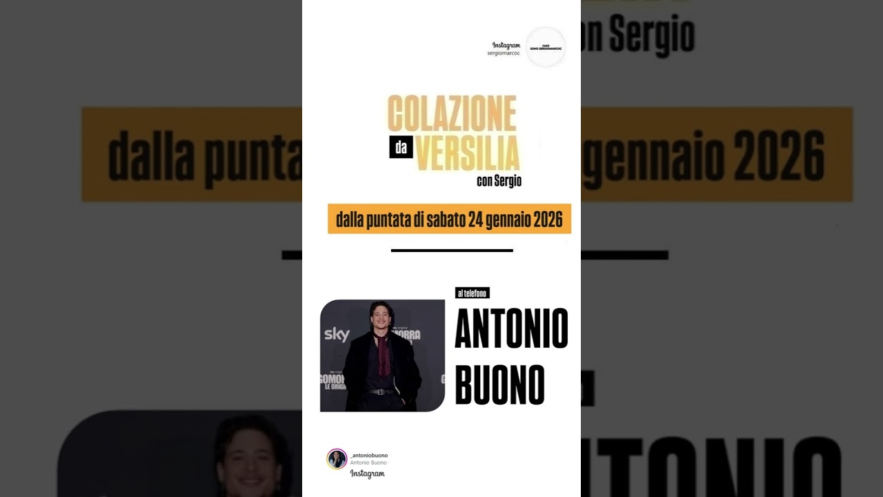 COLAZIONE DA VERSILIA - OSPITE: ANTONIO BUONO