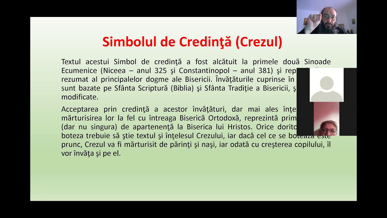 Pr. Petru Pruteanu - Explicarea Crezului