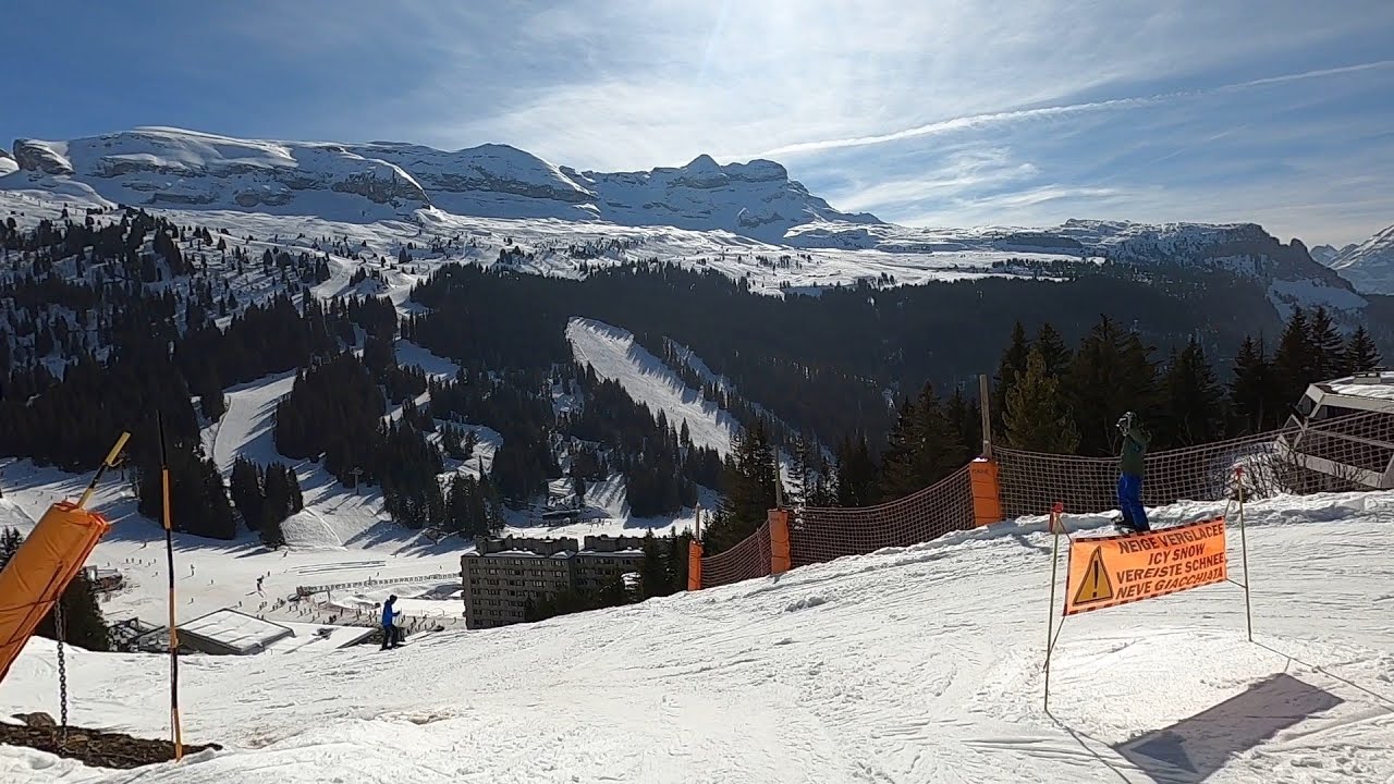 Flaine GoPro POV - Skiing Blue Tourmaline, Ze Funny Slope & Red Satan | Grand Massif Skiing 4K