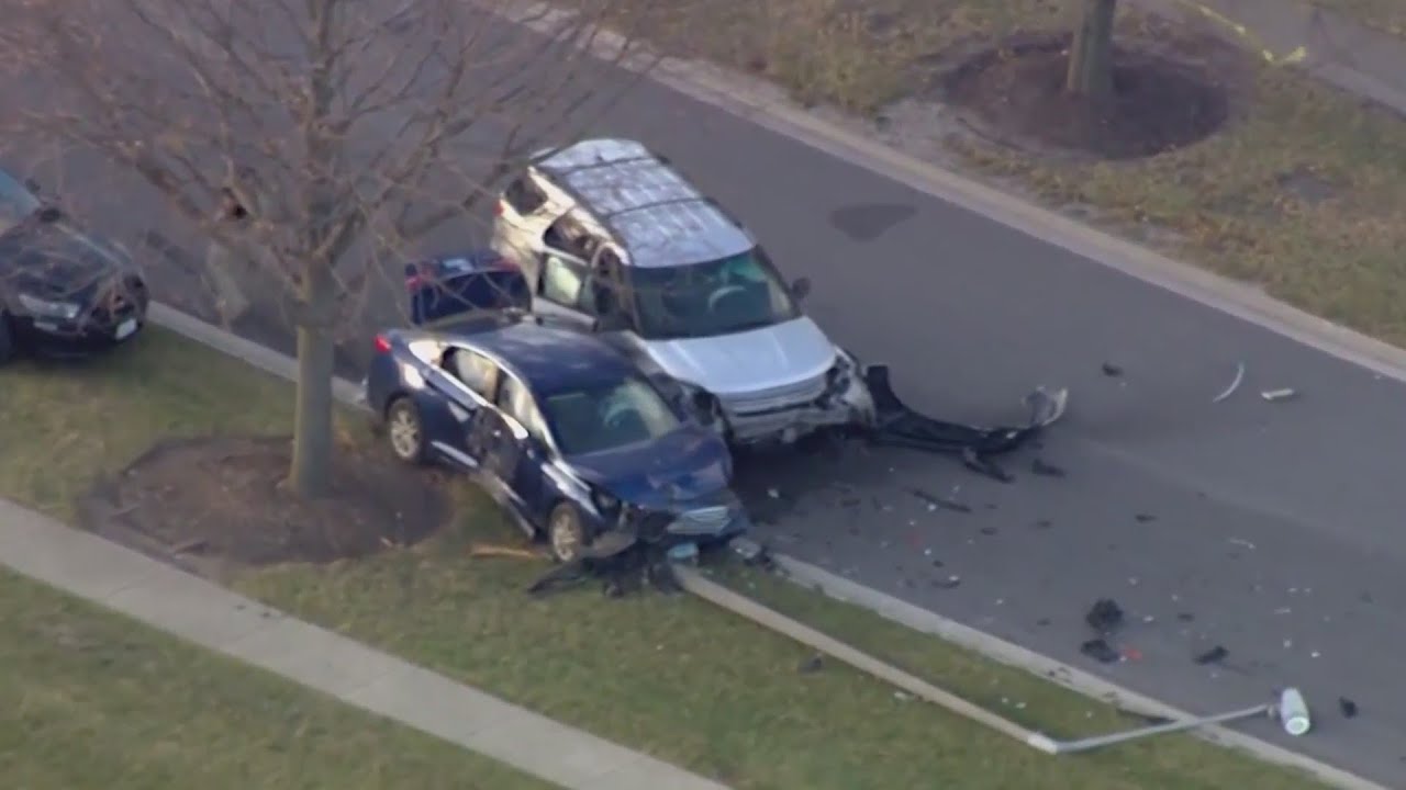 Pursuit in Plainfield ends in 2 crashes after shots fired by police