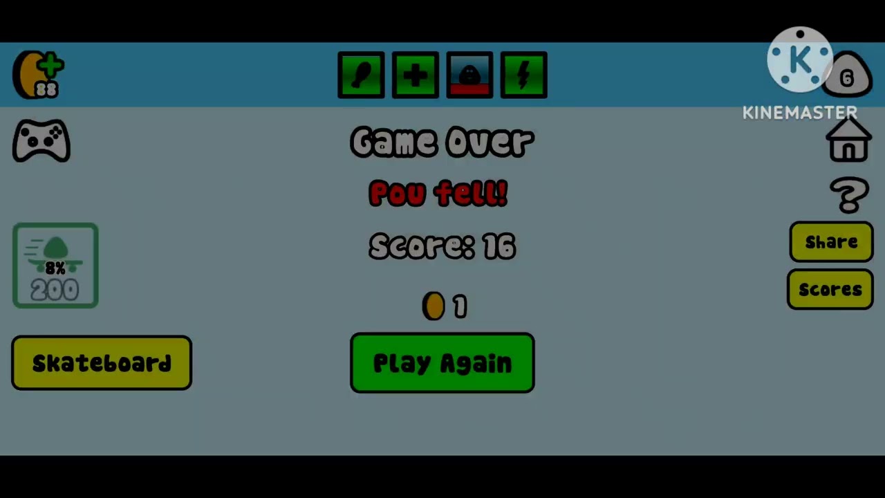 Pou Game Over Effects