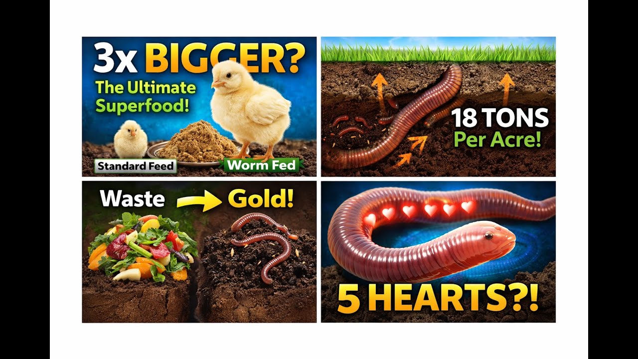 5 Hearts, 18 Tons of Soil, & Super Protein? Meet the Earthworm! 🤯