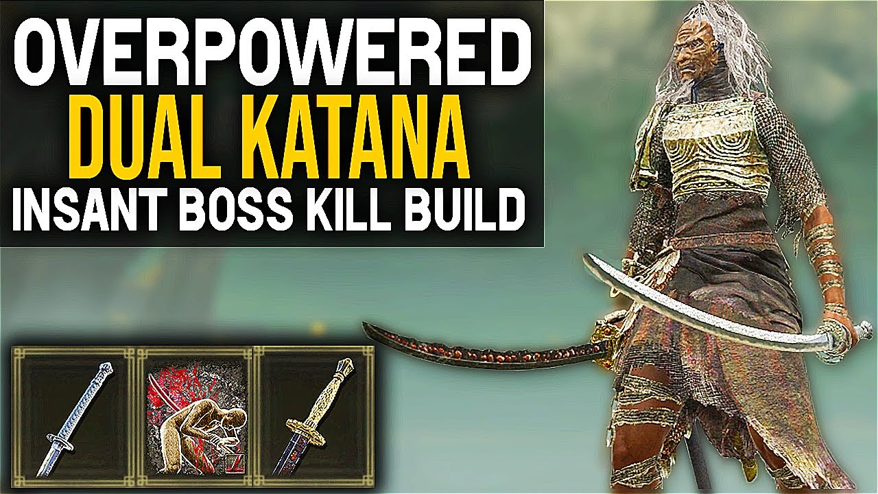 Elden Ring OVERPOWERED DUAL KATANA BUILD 