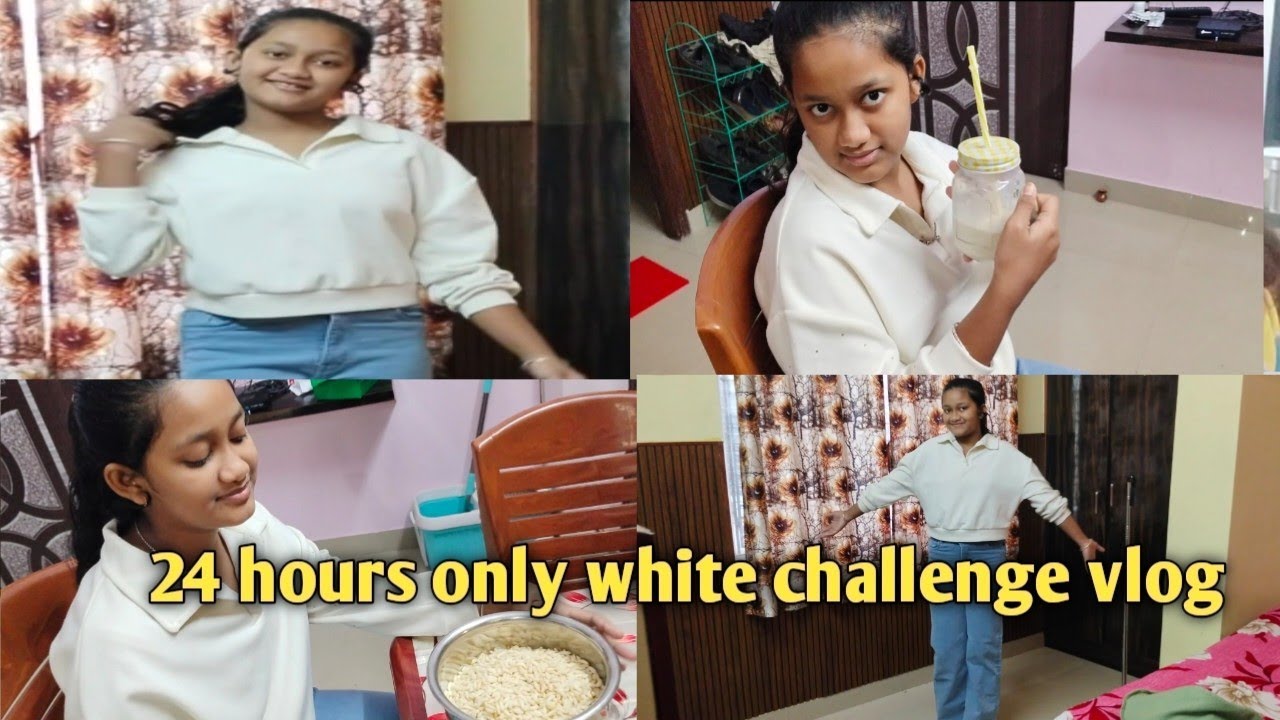 🔥 Title Ideas (Best SEO Friendly)24 Hours Only White Challenge 🤍 | Pure White Food, Clothes & Life 😱