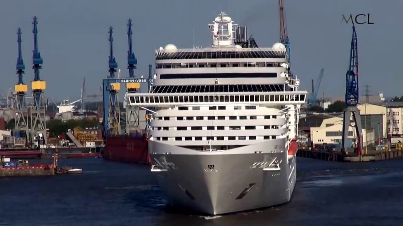 MS Amadea / MSC Splendida / Auslaufen Hamburg  2015