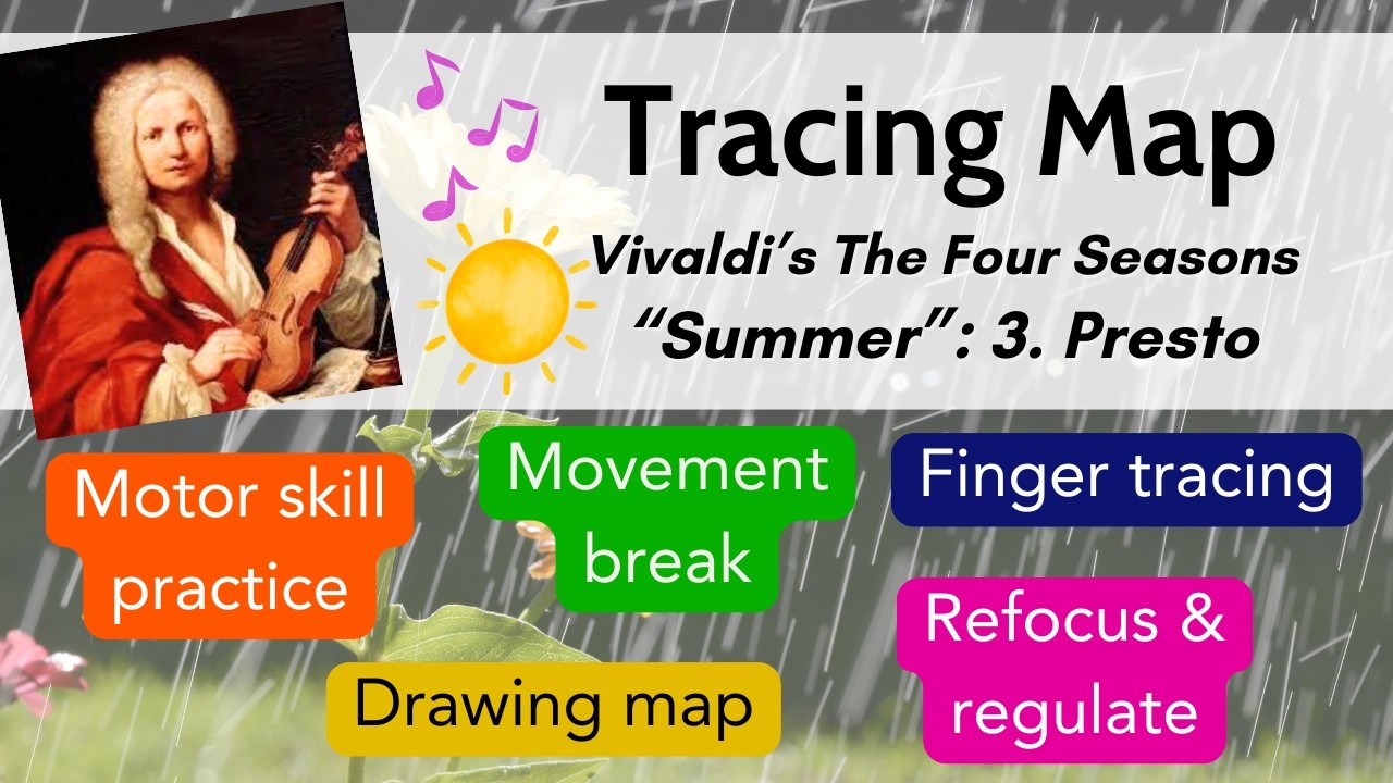 Musical Tracing Map - Summer, Vivaldi Four Seasons - Calming Movement Activity For Classroom