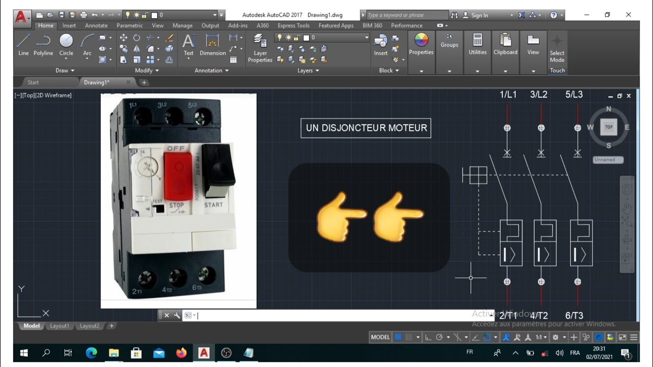 Comment Dessiner un Disjoncteur Moteur sur AutoCAD
