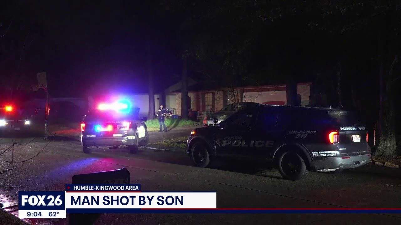 Houston father claims he was shot in face by his son