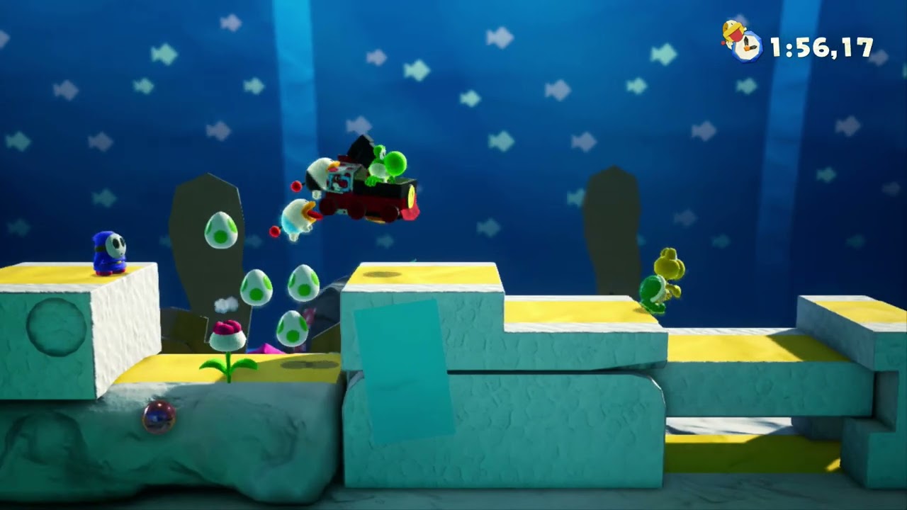 20 Yoshis Crafted World  Region acuatica El refugio de los peces Buscar pochitos