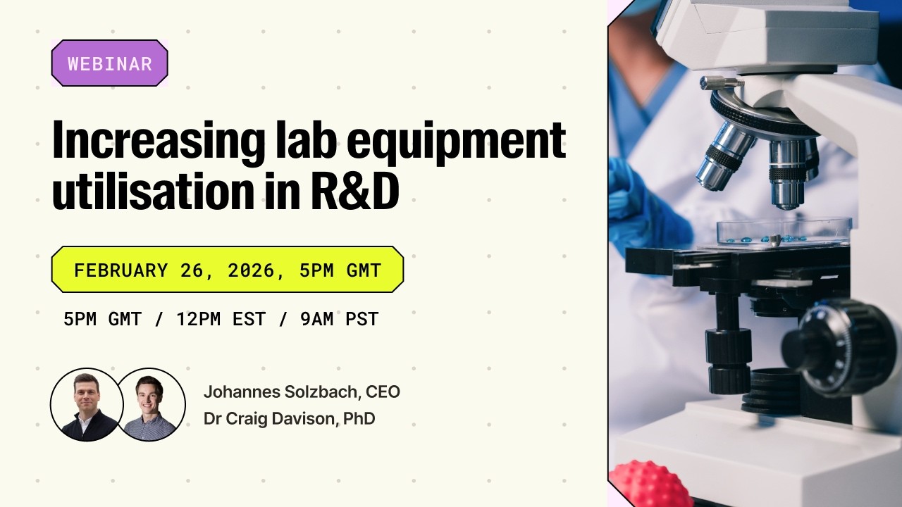 Webinar: increasing lab equipment utilisation in R&D