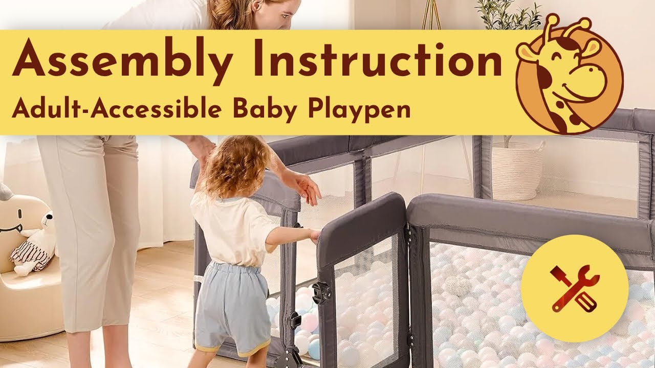 HappyGira Adult-Accessible Baby Playpen Installation & Assembly | Easy Setup Tutorial