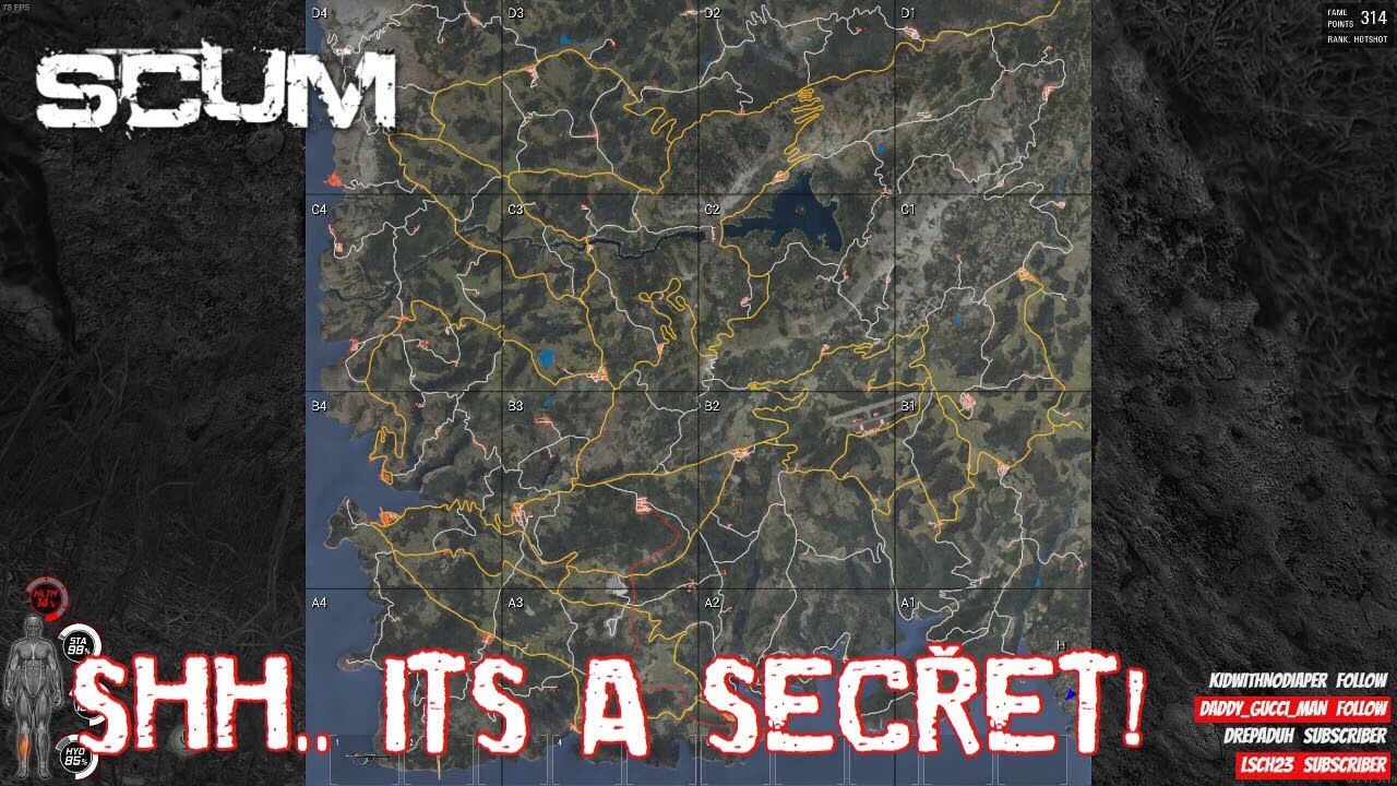 SCUM Game - Secret Cave Location A1 Part 2! | Tips & Hints Guide