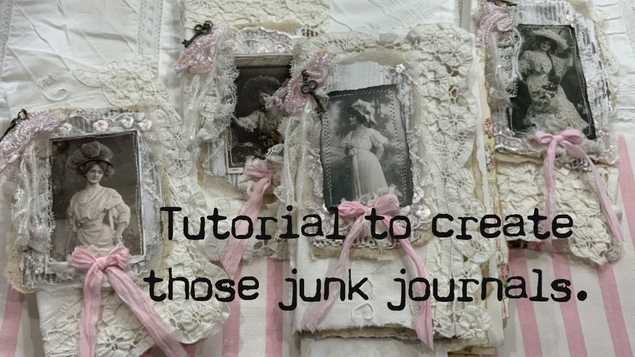 Tutorial - Junk journal cover with attached deco and floating spine.