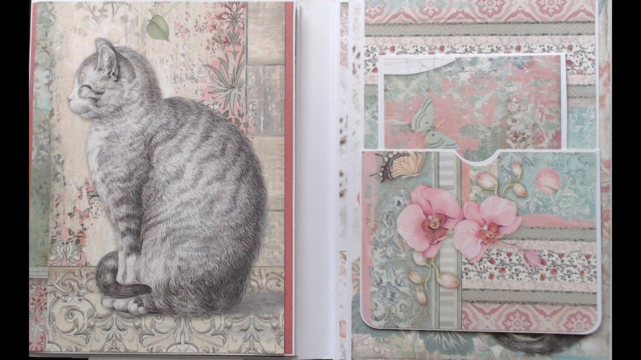 stamperia Orchids and Cats folio