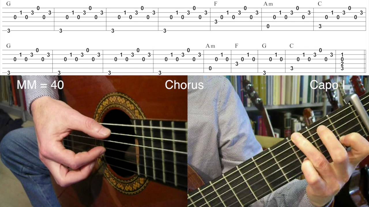 Holocene - Bon Iver (Guitar lesson in standard tuning)